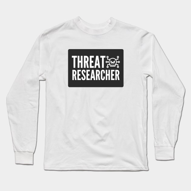 Cybersecurity Threat Researcher Black Background Long Sleeve T-Shirt by FSEstyle